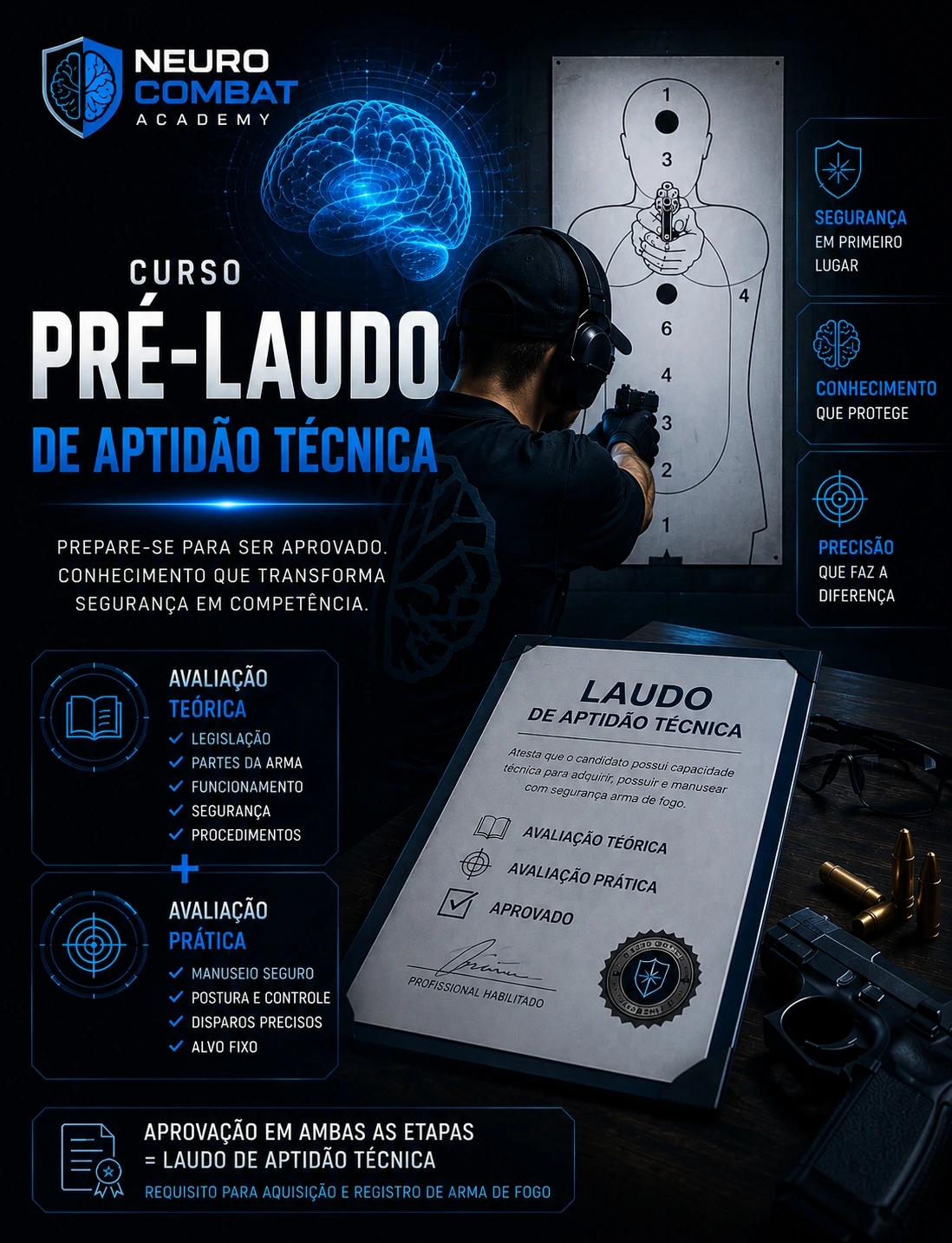 Curso Preparatório para o Pré-Laudo de Aptidão Técnica da NeuroCombat Academy